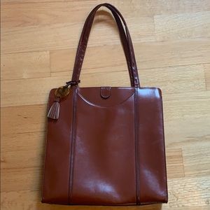 HOBO briefcase bag - cognac leather